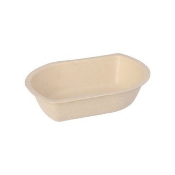 Bio snackbakje suikerriet 9,7 x 13,2 x 3,1 cm PFAS-vrij & plasticvrij frietbakje bagasse naturel