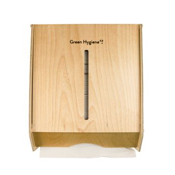 Dispenser voor papieren handdoeken berk natuur 31,5 x 28,5 x 15 cm handdoekdispenser