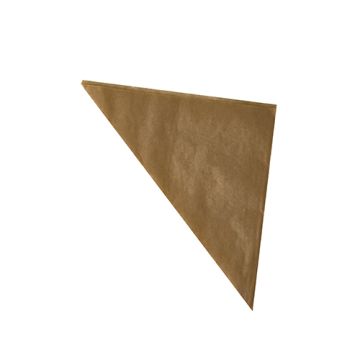 Puntzakken, perkament papier 27 cm x 19 cm x 19 cm bruin inhoud 125 gr, aaneengeregen per 100 stuks aan een touw