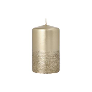 Stompkaars "Safe Candle" Ø 60 mm · 100 mm goud "Fia" los verpakt