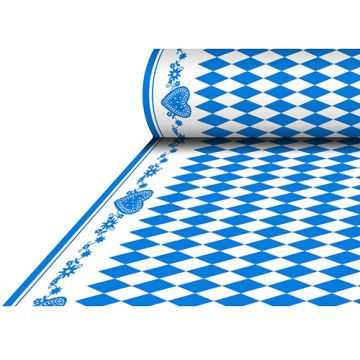 Tafelkleed, Airlaid 25 m x 1,18 m "Beiers blauw"