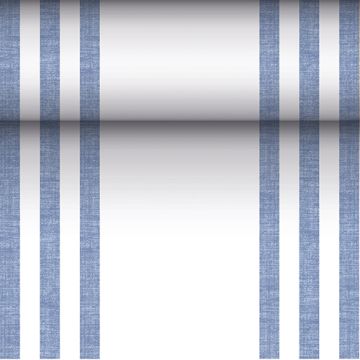 Tafellopers, stofkarakter, PV-Tissue Mix "ROYAL Collection" 24 m x 40 cm blauw "Lines"