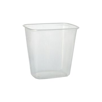 Verpakkingsbekers, PP plein 500 ml 10,1 cm x 8,1 cm x 10,8 cm helder