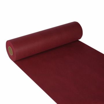 Tafellopers, stofkarakter, nonwoven "soft selection" 24 m x 40 cm bordeaux