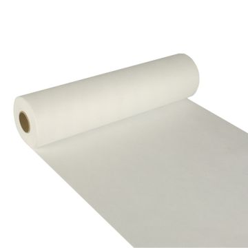 Tafellopers, stofkarakter, nonwoven "soft selection" 24 m x 40 cm wit