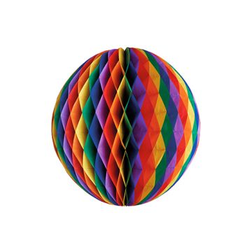 Honeycomb bal, honinggraat Ø 30 cm "Rainbow" brandvertagend