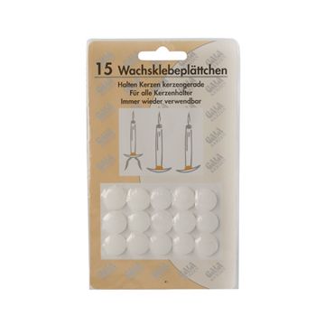 Hechtwas klevers Ø 15 mm wit, kleefwas rondjes  