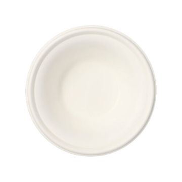 Bio schaal suikerriet "pure" 380 ml Ø 15,5 cm PFAS-vrij bagasse wit 