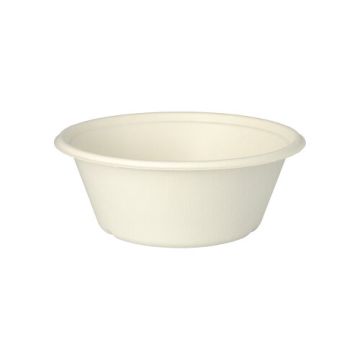 Bio suikerriet schaal "pure" 750 ml Ø 16,4 cm · 5 cm PFAS-vrij bagasse bowl soepkom wit