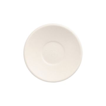 Ronde amuse bouche bordje suikerriet "pure" Ø 9 cm PFAS-vrij "Cella" wit